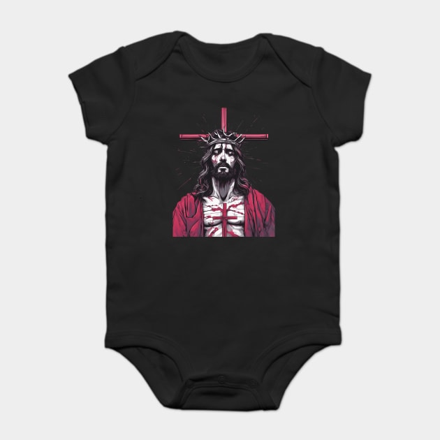 Jesus Christ the Ruler of God's Creation Baby Bodysuit by animegirlnft